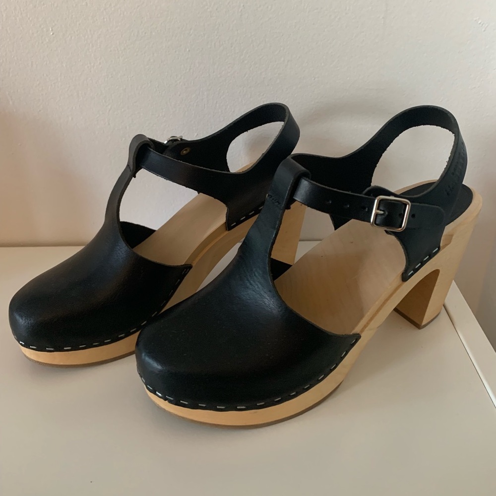 Swedish Hasbeens T-Strap Sky High